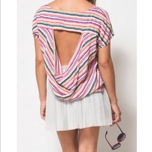 TCEC open back striped top